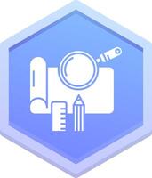 Research Polygon Icon vector