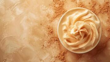 AI generated Abstract beautiful background for cappuccino advertising photo