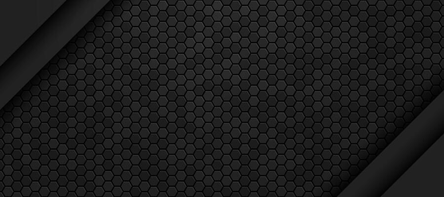 black hexagon material modern background