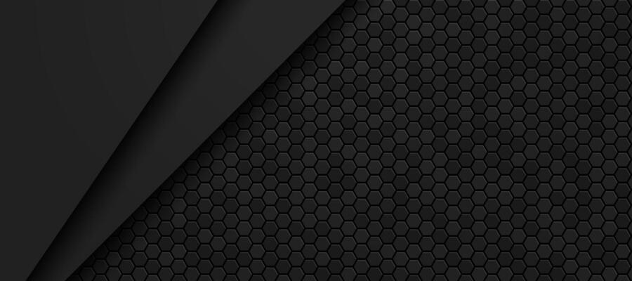 black hexagon material modern background