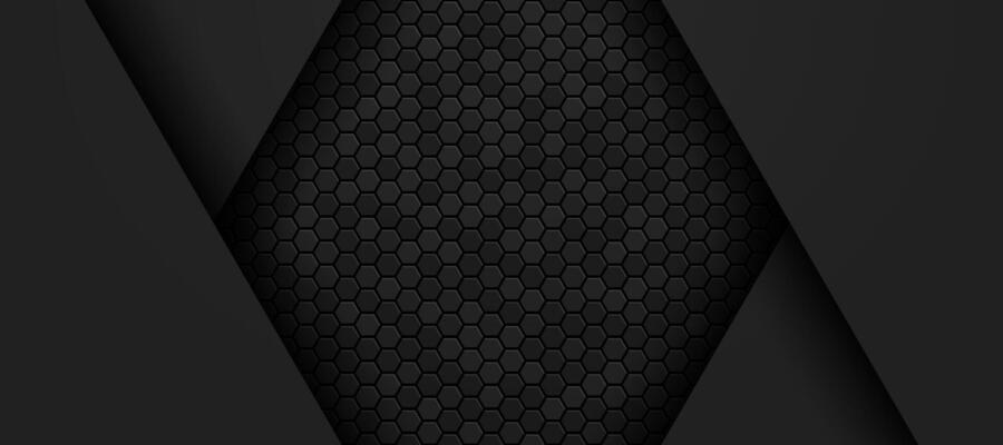 black hexagon material modern background