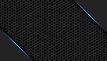 3d black circle grid background with blue neon lights vector