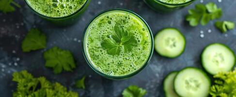 AI generated cucumber and celery juice the ultimate detox photo