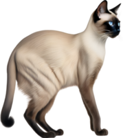 AI generated Colored-pencil sketch of a Siamese cat. png