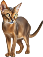 AI generated Colored-pencil sketch of an Abyssinian cat. png