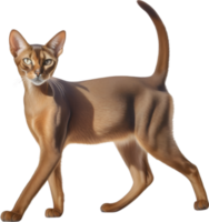 ai généré crayon de couleur esquisser de un abyssinien chat. png