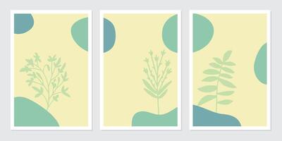 póster botánico pared Arte vector colocar. resumen planta Arte diseño para pared enmarcado huellas dactilares, lona huellas dactilares, póster, hogar decoración