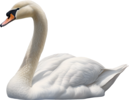 ai generado mudo cisne, de cerca lápiz de color bosquejo de un mudo cisne, cygnus olor png