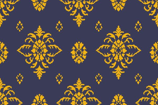 Ikat tribal Indian seamless pattern. Ethnic Aztec fabric carpet mandala ornament native boho chevron textile.Geometric African American oriental traditional vector illustrations. Embroidery style.