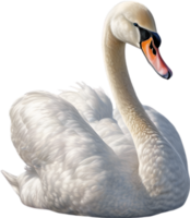 AI generated Mute Swan, Close-up colored-pencil sketch of a Mute Swan, Cygnus olor. png