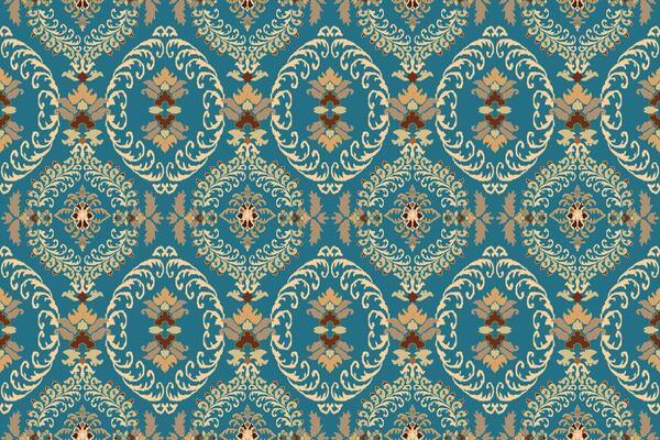 Ikat tribal Indian seamless pattern. Ethnic Aztec fabric carpet mandala ornament native boho chevron textile.Geometric African American oriental traditional vector illustrations. Embroidery style.