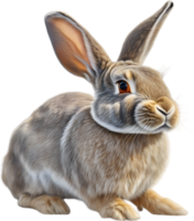 ai généré lapin. fermer coloré crayon esquisser de lapin. png