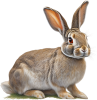 AI generated Rabbit. Close-up colored pencil sketch of Rabbit. png