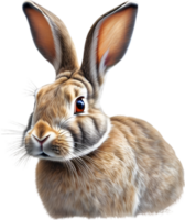 AI generated Rabbit. Close-up colored pencil sketch of Rabbit. png