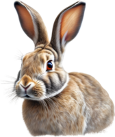 ai généré lapin. fermer coloré crayon esquisser de lapin. png