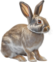 ai généré lapin. fermer coloré crayon esquisser de lapin. png