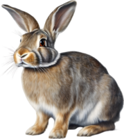 ai généré lapin. fermer coloré crayon esquisser de lapin. png