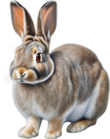 ai généré lapin. fermer coloré crayon esquisser de lapin. png