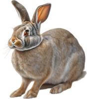 AI generated Rabbit. Close-up colored pencil sketch of Rabbit. png