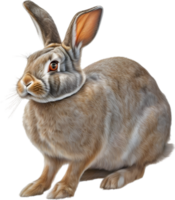 ai généré lapin. fermer coloré crayon esquisser de lapin. png