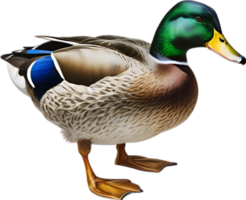 AI generated Mallard, Close-up colored-pencil sketch of Mallard, Anas platyrhynchos. png