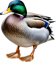 ai generado pato real, de cerca lápiz de color bosquejo de pato real, anas platyrhynchos. png