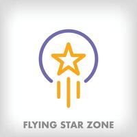 Creative rising star space logo. Unique creative colors. Success goal and reward logo template. vector. vector