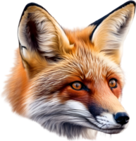 AI generated Red Fox, Close-up colored-pencil sketch of Red Fox, Vulpes vulpes. png