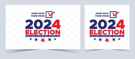Set Of Vote 2024. Presidential election day in united states. Election 2024 USA. Political election campaign banner. background, post, Banner, card, poster design with Vote day November 5 US vector