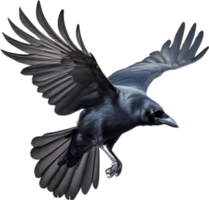 AI generated Crow, Close-up colored-pencil sketch of a crow png