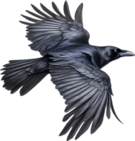 AI generated Crow, Close-up colored-pencil sketch of a crow png