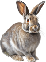 ai généré lapin. fermer coloré crayon esquisser de lapin. png