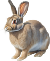 AI generated Rabbit. Close-up colored pencil sketch of Rabbit. png