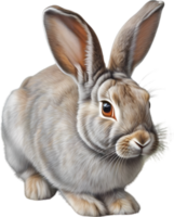 ai généré lapin. fermer coloré crayon esquisser de lapin. png