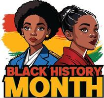 black women , black history month illustration vector