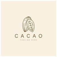 cacao logotipo,cacao frijol, cacao árbol,cacao ramas y hojas,chocolate mezcla en blanco fondo, vintage, moderno, simple, minimalista icono ilustración modelo diseño vector