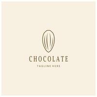 cocoa logo,cocoa bean,cocoa tree,cocoa branches and leaves,chocolate mix on white background,vintage,modern,simple,minimalist icon illustration template design vector