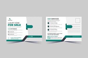 Corporate Business Postcard Template Design, vector