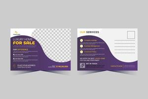 Corporate Business Postcard Template Design, vector