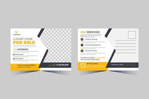 Corporate Business Postcard Template Design, vector