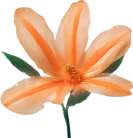 AI generated Orange color flower, Close-up glowing translucent orange color flower. png