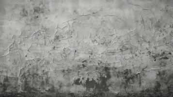 AI generated black and white grunge rough vintage distressed wall, full of cracks, very old, almost collapsed but still sturdy, photorealistic, 3d rendering, photo