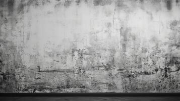 AI generated black and white grunge rough vintage distressed wall, full of cracks, very old, almost collapsed but still sturdy, photorealistic, 3d rendering, photo