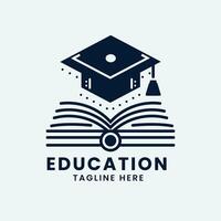 School college education logo design template vector