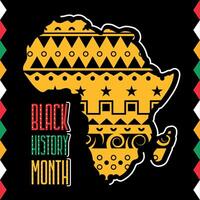 Black history month poster with map of Africa Vector