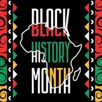 Black history month poster with map of Africa Vector