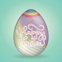 Happy easter card. Decorated easter egg - Vector