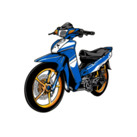 2 stroke motorcycle hand drawn illustration. Tranparent background, PRO PNG