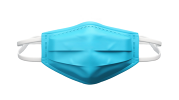 AI generated Blue medical mask on transparent background. Blue medical mask in png