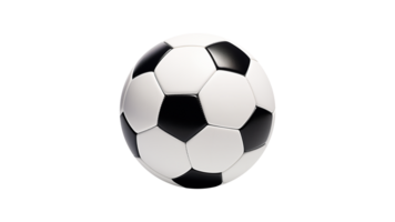 AI generated Football ball cut out. Sport ball on transparent background. Classic ball cut out png